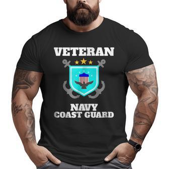 Veteran Navy Coast Guard Veteran Big and Tall Men T-shirt | Mazezy