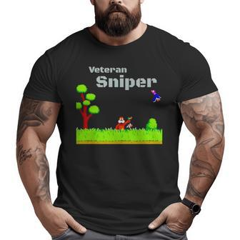 Veteran Sniper Duck Hunt Gamer Big and Tall Men T-shirt | Mazezy