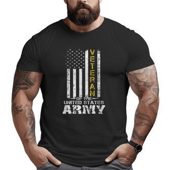 Veteran Of United States Us Army Vet Gold Big and Tall Men T-shirt | Mazezy