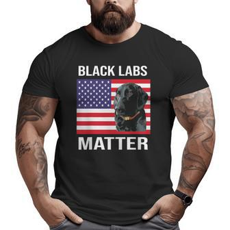 Veterans Day Black Labs Lives Matter Parody Labrador Dog Big and Tall Men T-shirt | Mazezy