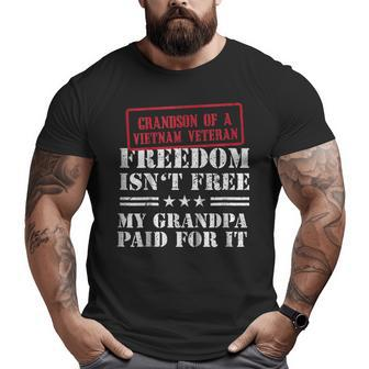 Veterans Day Grandson Grandpa Freedom Isn't Free Shirt Big and Tall Men T-shirt | Mazezy