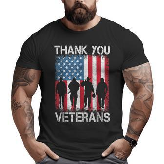 Veterans Day Thank You Veterans Proud Big and Tall Men T-shirt | Mazezy
