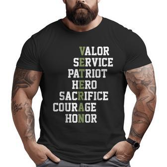 Veterans Day Veterans Thank You For Your Service Big and Tall Men T-shirt | Mazezy