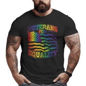 Veterans For Equality For Military Supporting Lgbtq Graphics Big and Tall Men T-shirt | Mazezy UK