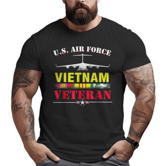 Vietnam Veteran Vintage Air Force Big and Tall Men T-shirt | Mazezy
