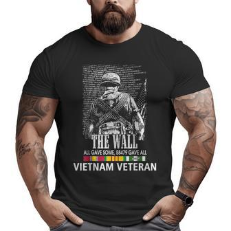 Vietnam Veteran The Wall All Gave Some 58479 Gave All Big and Tall Men T-shirt | Mazezy