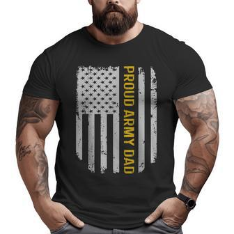 Vintage American Flag Proud Army Dad Father's Day Big and Tall Men T-shirt | Mazezy AU