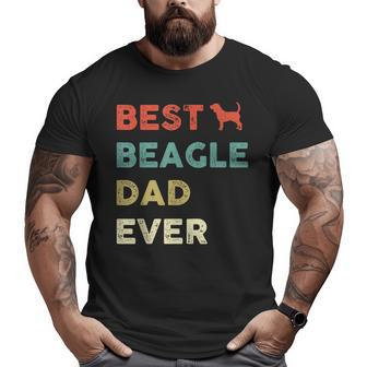 Vintage Best Beagle Dad Ever Beagle Men Big and Tall Men T-shirt | Mazezy