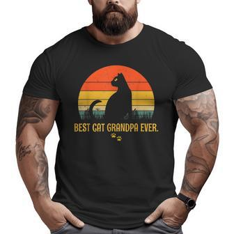 Vintage Best Cat Grandpa Ever Cat Lovers Big and Tall Men T-shirt | Mazezy CA