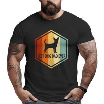 Vintage Best Chihuahua Dog Dad Ever Father's Day Big and Tall Men T-shirt | Mazezy UK