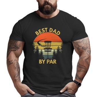 Vintage Best Dad By Par Disc Golf Men Father's Day Big and Tall Men T-shirt | Mazezy