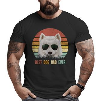 Vintage Best Dog Dad Ever Samoyed Fathers Day Big and Tall Men T-shirt | Mazezy UK