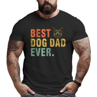 Vintage Best Dog Dad Ever T Pembroke Welsh Corgi Big and Tall Men T-shirt | Mazezy