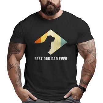 Vintage Best Golden Retriever Dog Dad Ever Father's Day Big and Tall Men T-shirt | Mazezy
