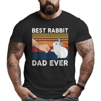 Vintage Best Rabbit Dad Ever Dad Rabbit Big and Tall Men T-shirt | Mazezy