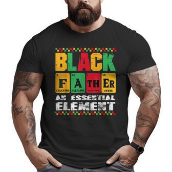 Vintage Black Father An Essential Element Junenth Dad Day Big and Tall Men T-shirt | Mazezy