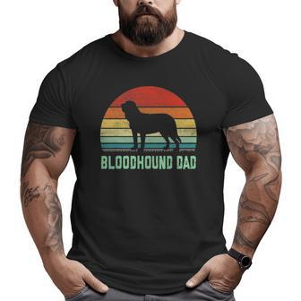 Vintage Bloodhound Dad Dog Lover Big and Tall Men T-shirt | Mazezy