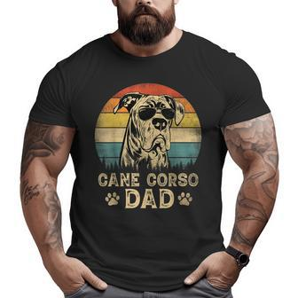 Vintage Cane Corso Dad Dog Lovers Father's Day Big and Tall Men T-shirt | Mazezy