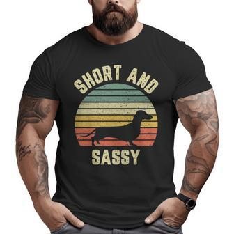Vintage Dachshund Weiner Dog Short Sassy Big and Tall Men T-shirt | Mazezy