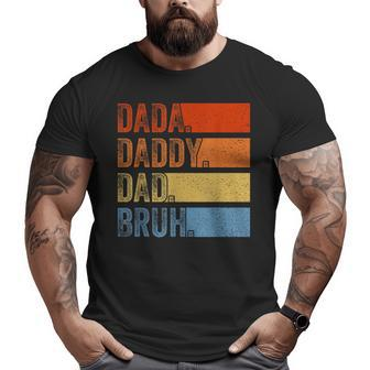 Vintage Father's Day Dada Daddy Dad Bruh Tie Dye Big and Tall Men T-shirt | Mazezy CA