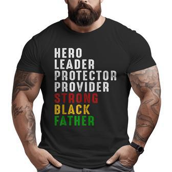 Vintage Fathers Day Strong African American Black Father Big and Tall Men T-shirt | Mazezy UK