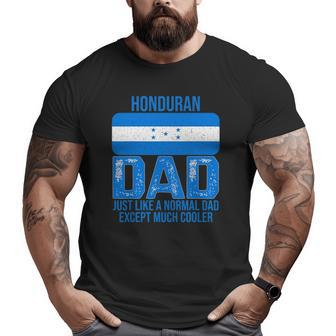 Vintage Honduran Dad Honduras Flag For Father's Day Big and Tall Men T-shirt | Mazezy UK