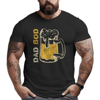 Vintage It's Not A Dad Bod It's Father Dad Figure Drinking Big and Tall Men T-shirt | Mazezy