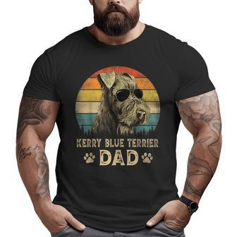 Vintage Kerry Blue Terrier Dad Dog Lovers Father's Day Big and Tall Men T-shirt | Mazezy