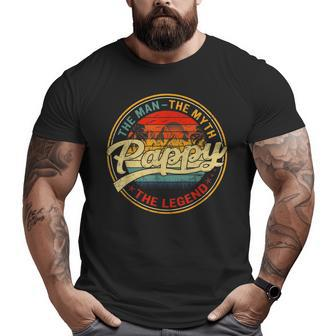 Vintage Pappy Man Myth Legend Dad Father's Day Big and Tall Men T-shirt | Mazezy