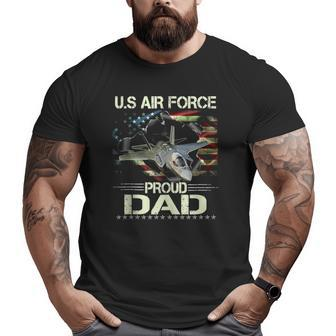 Vintage Proud Dad Us Air Force Flag Usaf Tank Top Big and Tall Men T-shirt | Mazezy