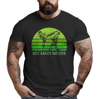Vintage Retro Best Karate Dad Ever DadFather's Day Big and Tall Men T-shirt | Mazezy
