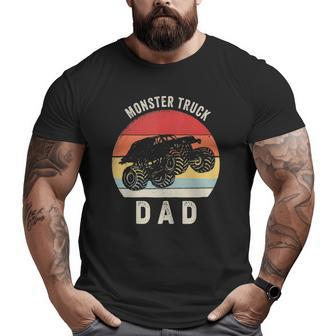 Vintage Retro Monster Truck Dad Big and Tall Men T-shirt | Mazezy