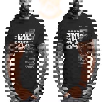 Vintage Senior 2024 Class Grad Proud Dad Class Of 2024 Big and Tall Men T-shirt | Mazezy