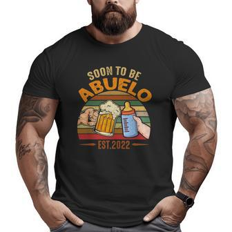 Vintage Soon To Be Abuelo 2022 Fathers Day Big and Tall Men T-shirt | Mazezy
