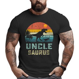 Vintage Unclesaurus Fathers Day T Rex Uncle Saurus Men Dad Big and Tall Men T-shirt | Mazezy UK