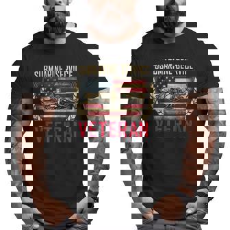 Vintage Us Navy Submarine Service Veteran T Big and Tall Men T-shirt | Mazezy