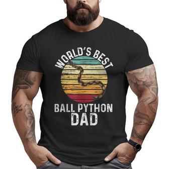 Vintage World's Best Ball Python Dad Pet Snake Big and Tall Men T-shirt | Mazezy