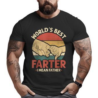 Vintage World's Best Farter I Mean Father Big and Tall Men T-shirt | Mazezy