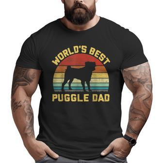 Vintage World's Best Puggle Dad Big and Tall Men T-shirt | Mazezy