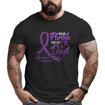I Wear Purple For Dad Big and Tall Men T-shirt | Mazezy