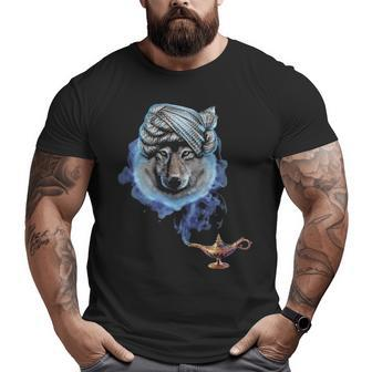 Wolf As Magical Wizard Big and Tall Men T-shirt | Mazezy