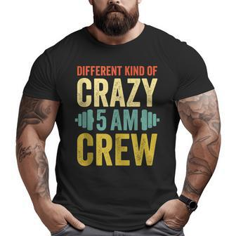 Workout Squad 5Am Crew Gym Quote Vintage Retro Big and Tall Men T-shirt | Mazezy