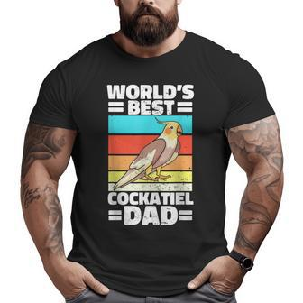 World's Best Cockatiel Dad Parrot Cockatoo Weiro Bird Lover Big and Tall Men T-shirt | Mazezy