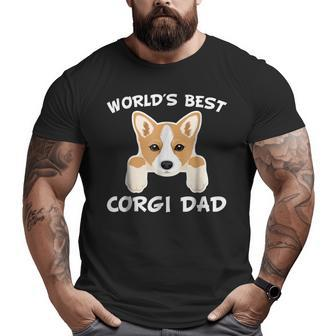 World's Best Corgi Dad Dog Owner Big and Tall Men T-shirt | Mazezy