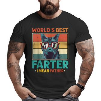 Worlds Best Farter I Mean Father T Best Cat Dad Ever Big and Tall Men T-shirt | Mazezy