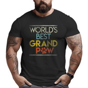 World's Best Grandpaw Dog Lover Quote For Grand Paw Big and Tall Men T-shirt | Mazezy