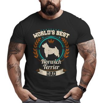 World's Best Norwich Terrier Dad Dog Owner Big and Tall Men T-shirt | Mazezy