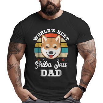 World's Best Shiba Inu Dad Dog Lover Big and Tall Men T-shirt | Mazezy