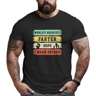 World's Greatest Farter Oops I Mean Father Father's Day Fun Big and Tall Men T-shirt | Mazezy DE