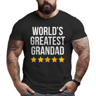 World's Greatest Grandad Grandpa Fathers Day Grandpa Big and Tall Men T-shirt | Mazezy